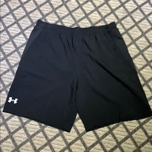 Men’s black Under Armour gym shorts